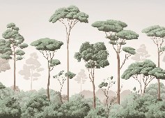 Papier peint brise légère pinède, XXL, tendance