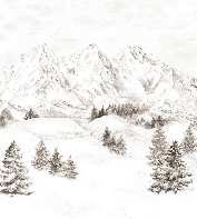 Papier peint montagne massif des Alpes - Muralconcept