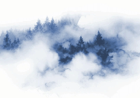 Blue Mist of the Peaks Wallpaper