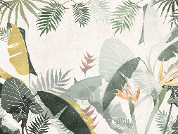 Yellow green custom-made wallpaper