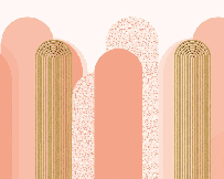 Papier peint Art déco graphique tendance rosé - Muralconcept