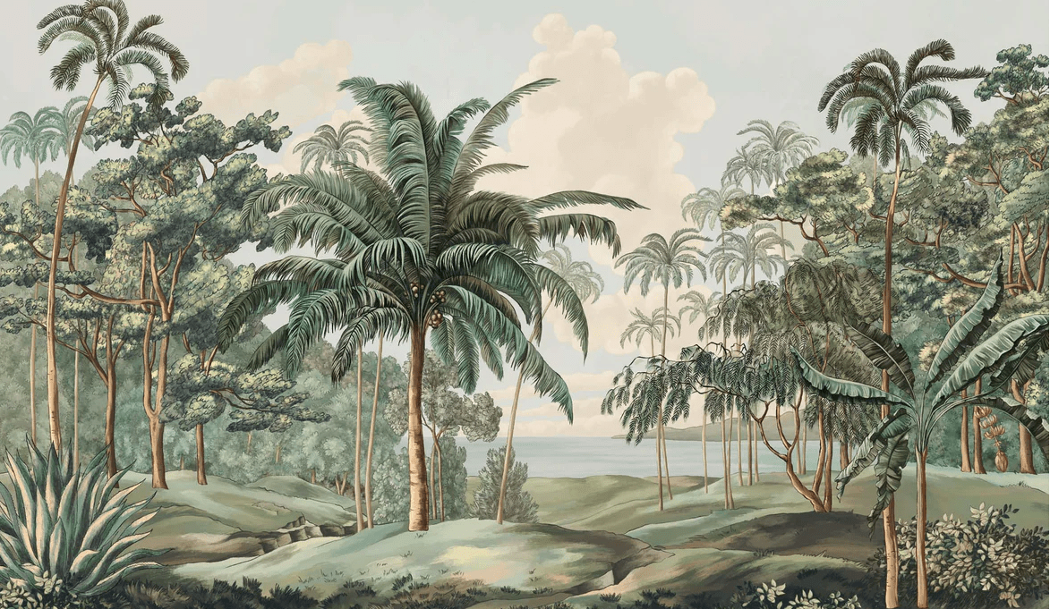 Papier peint paysage Célèbes - Muralconcept