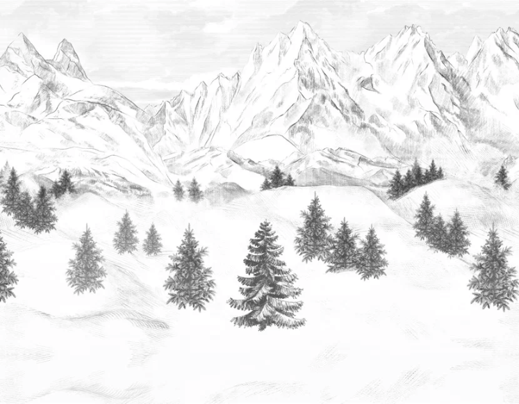 Papier peint Aiguilles d'Arves, XXL, tendance