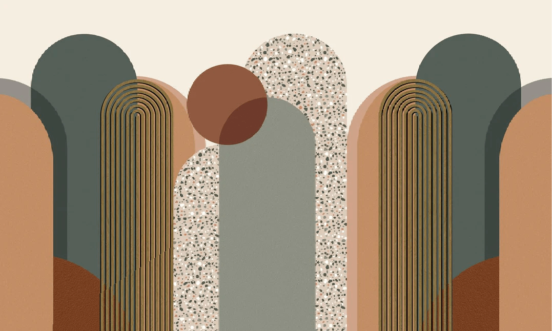 Papier peint Art déco graphique tendance - Muralconcept