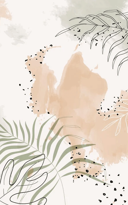 Papier peint panoramique aquarelle végétale