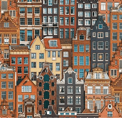 Papier peint Amsterdam Moderne House - Muralconcept