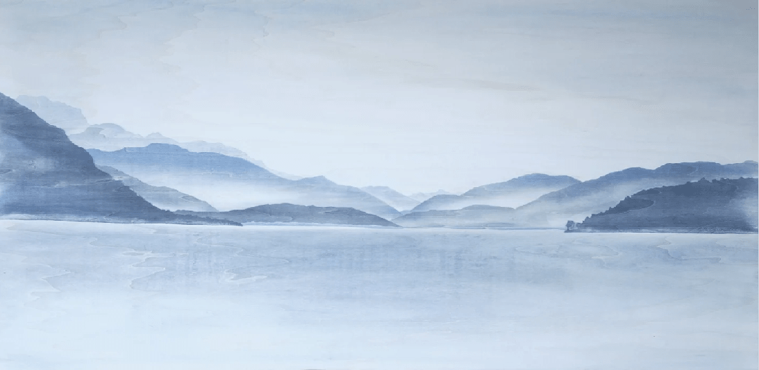 Papier peint Annecy | Les Bleus du Lac® - Muralconcept