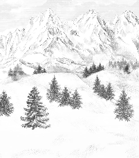 Papier peint montagne sommets de Chamonix, XXL, tendance