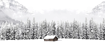 Papier peint panoramique chalet en montagne