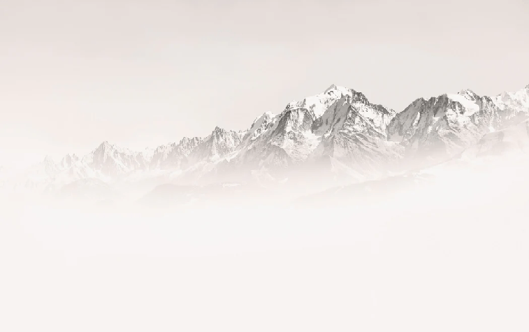 Papier peint matin brumeux Mont Blanc - Muralconcept