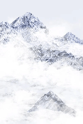 Papier peint Mont Everest bleu