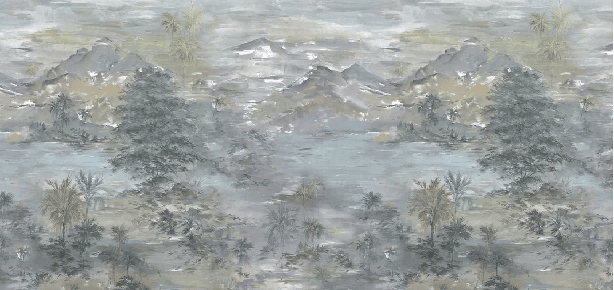 Papier peint paysage tendance peinture - Muralconcept