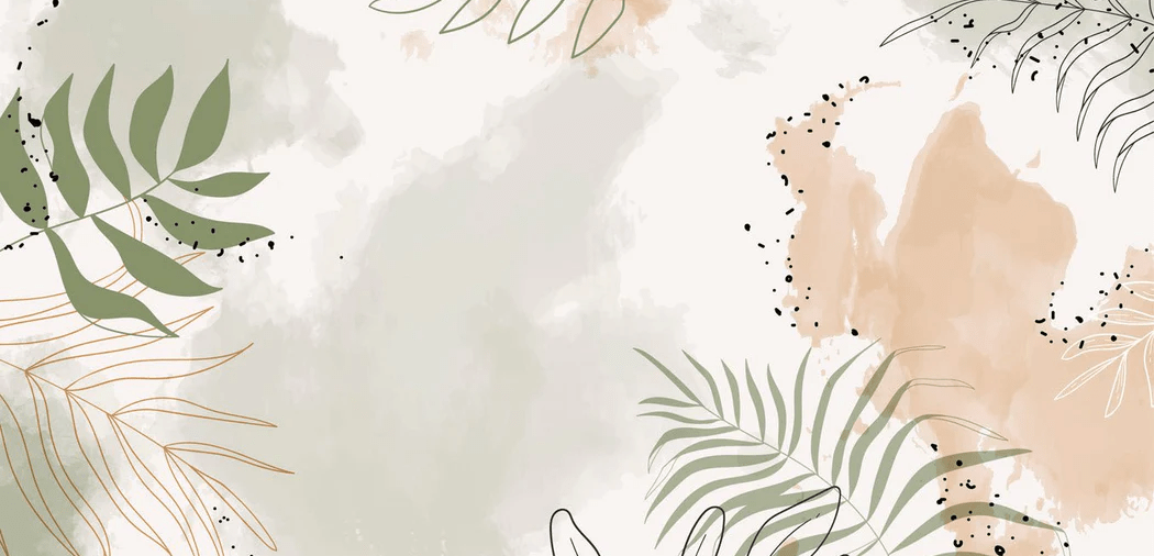 Papier peint panoramique aquarelle végétale