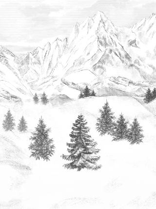 Papier peint Aiguilles d'Arves - Muralconcept