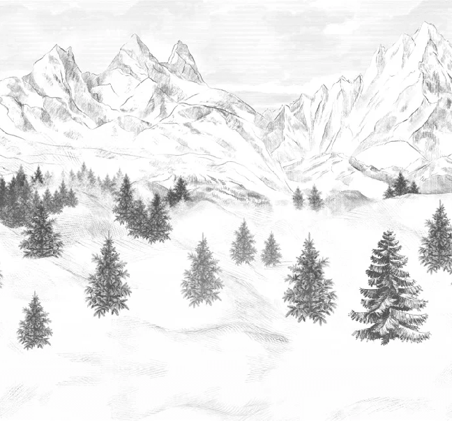 Papier peint Aiguilles d'Arves - Muralconcept