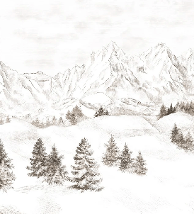 Papier peint montagne massif des Alpes