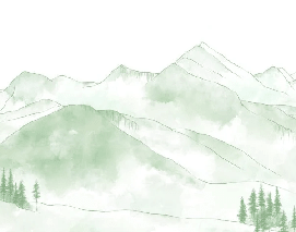Papier peint montagne chaine des Aravis vert clair - Muralconcept