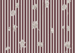 Papier peint rayure floral - Muralconcept