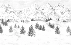 Papier peint Aiguilles d'Arves - Muralconcept