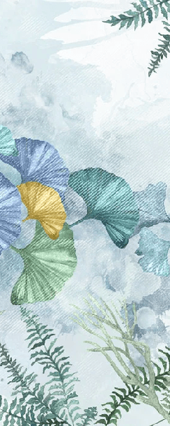 Papier peint wc ginkgo biloba japon - Muralconcept