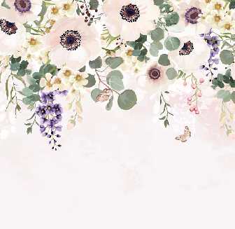 Papier peint toilette fleurs merveilleuses - Muralconcept