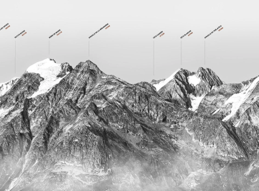 Papier peint montagne dôme Alpin - Muralconcept