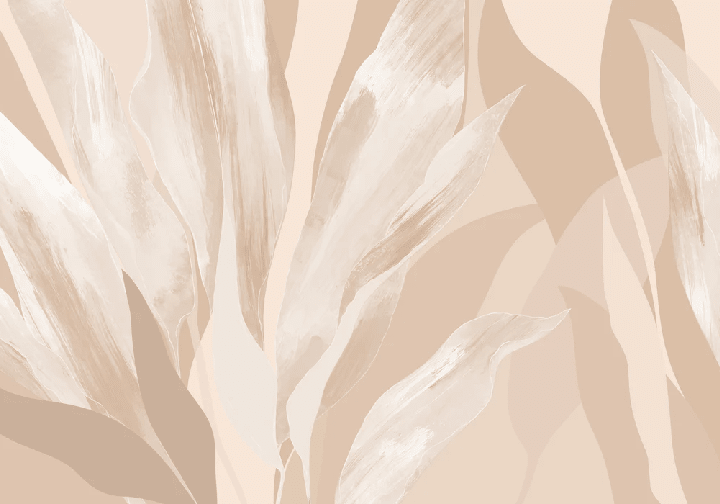 Papier peint étoffe florale beige - Muralconcept