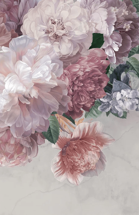 Papier peint panoramique pivoines - Muralconcept