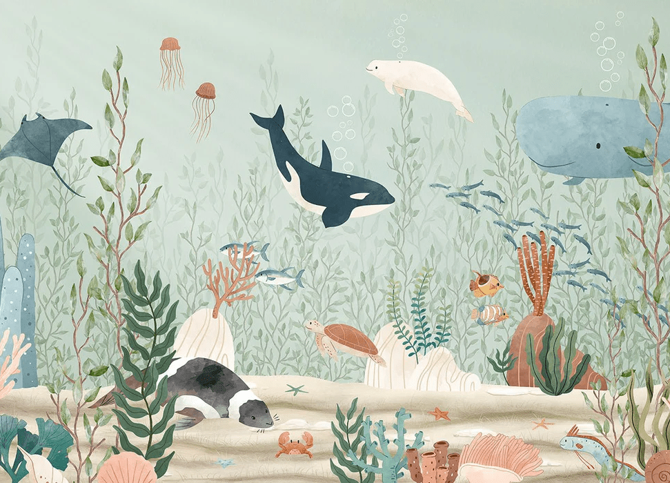 Baby marine world wallpaper