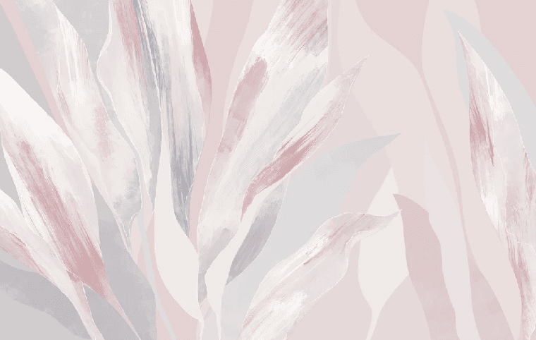 Papier peint étoffe florale rose poudré - Muralconcept