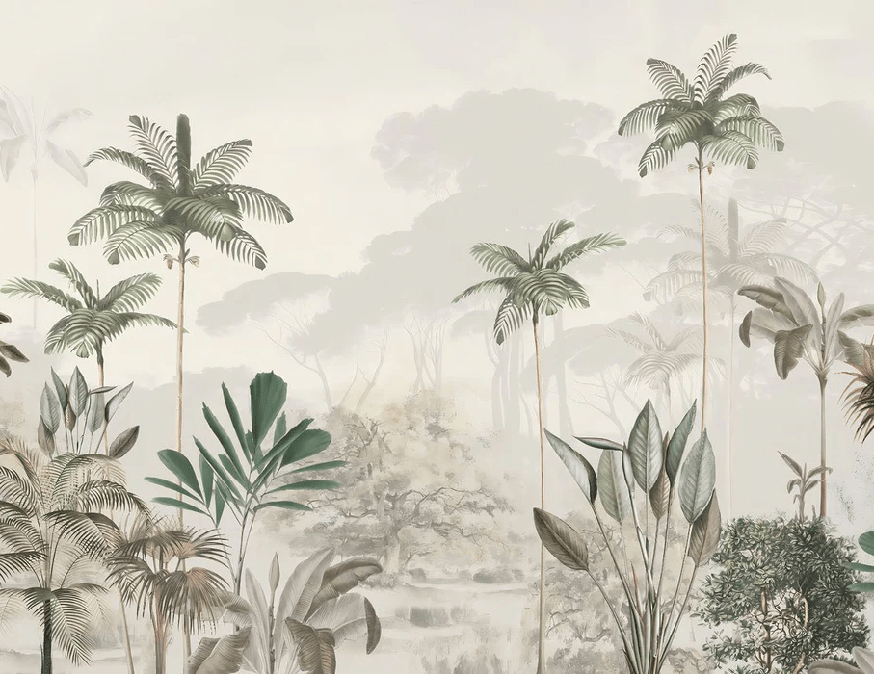 Papier peint panoramique jungle eden vert, XXL, tendance