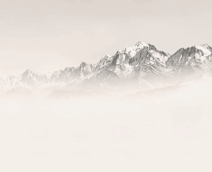 Papier peint Mont Blanc dans la brume sépia - Muralconcept