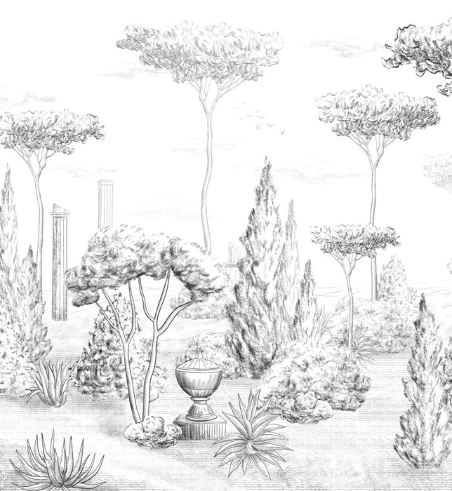 Papier peint style romain pinède, XXL, tendance