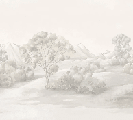 Papier peint paysage poétique sépia - Muralconcept