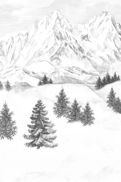 Papier peint Aiguilles d'Arves - Muralconcept