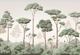 Light Breeze Pine Forest Wallpaper