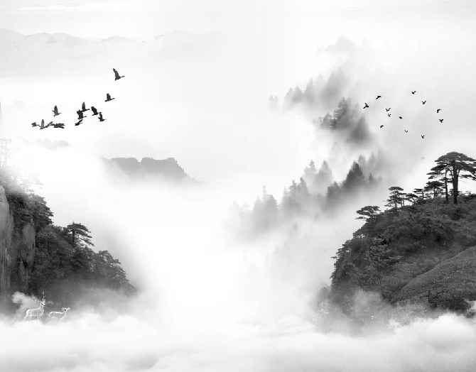 Papier peint Lever de jour en Chine, XXL, tendance