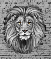Papier peint Lion sauvage Majestueux - Muralconcept