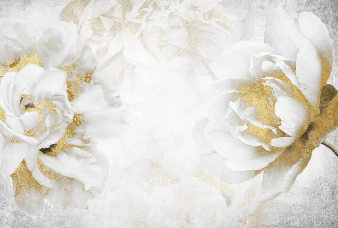 Papier peint Fleur Or - Muralconcept