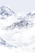 Papier peint Mont Everest bleu