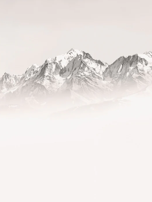 Papier peint matin brumeux Mont Blanc