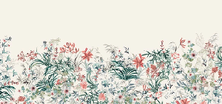 Papier peint floral - Les jardins de Léontine - Muralconcept