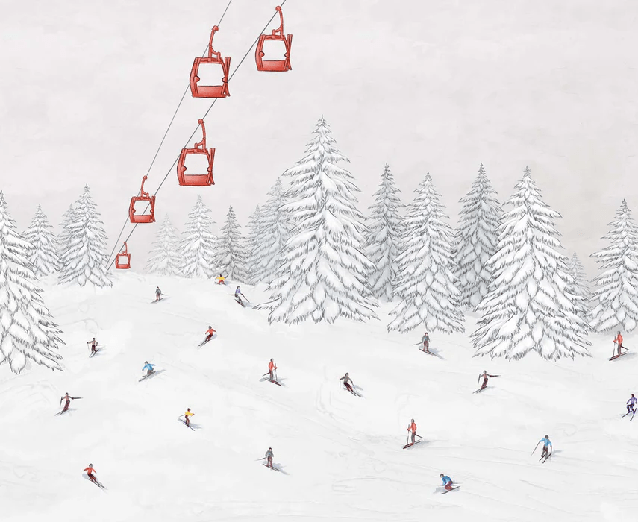 Colorful gondola wallpaper, XXL, tendance