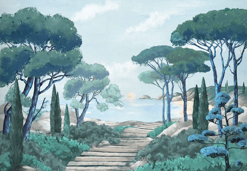 Papier peint balade dans les calanques, XXL, tendance