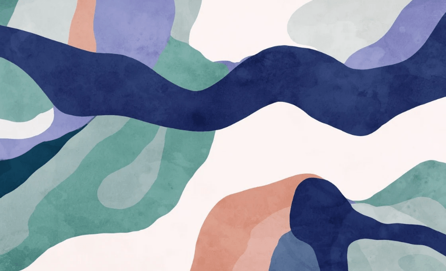 Papier peint abstrait ondulation, XXL, tendance