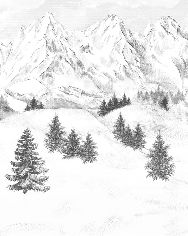 Papier peint montagne sommets de Chamonix - Muralconcept