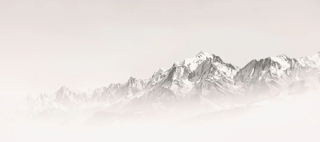 Papier peint matin brumeux Mont Blanc - Muralconcept