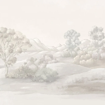 Papier peint paysage poétique sépia - Muralconcept