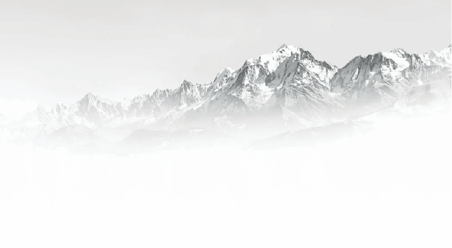 Papier peint Mont Blanc dans la brume noir et blanc - Muralconcept