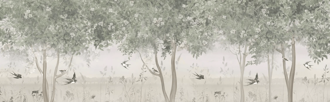 Papier peint panoramique clairière - Muralconcept